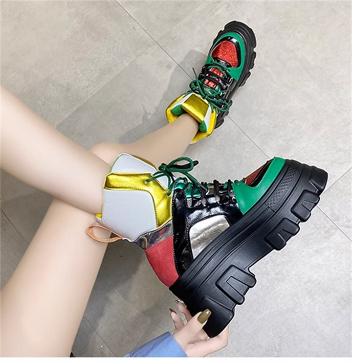 Çok Renkli Wedge Boots