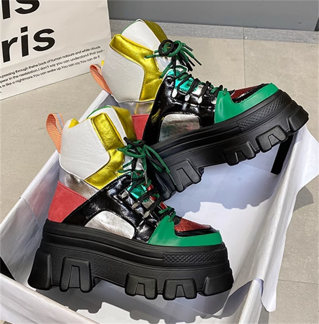Çok Renkli Wedge Boots
