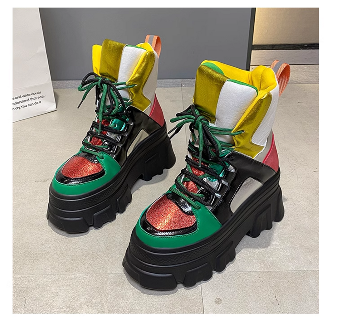 Çok Renkli Wedge Boots