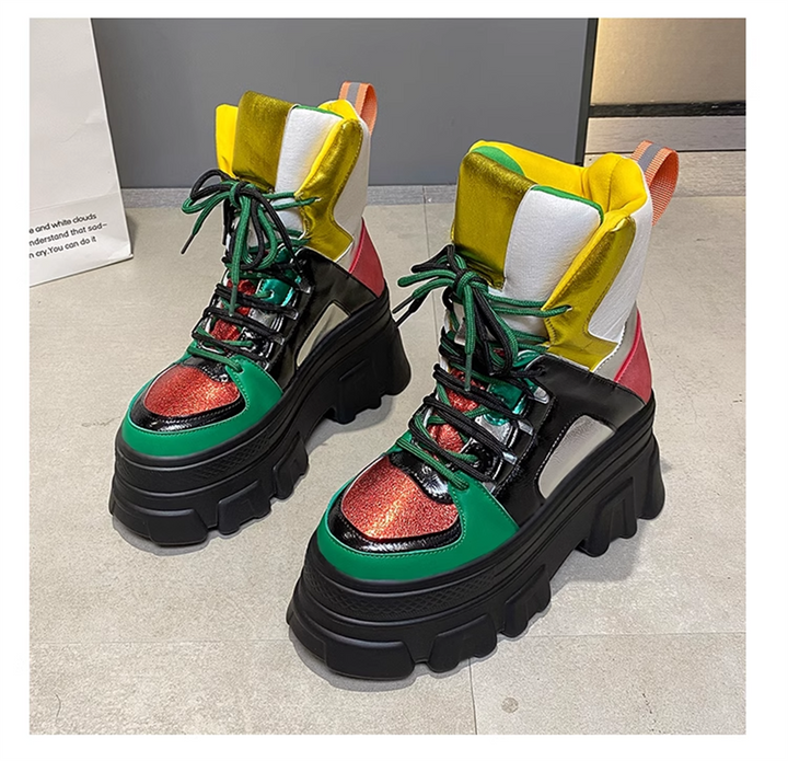 Çok Renkli Wedge Boots