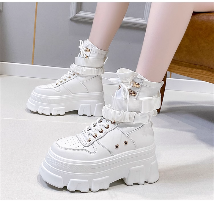 Wedge White Boots