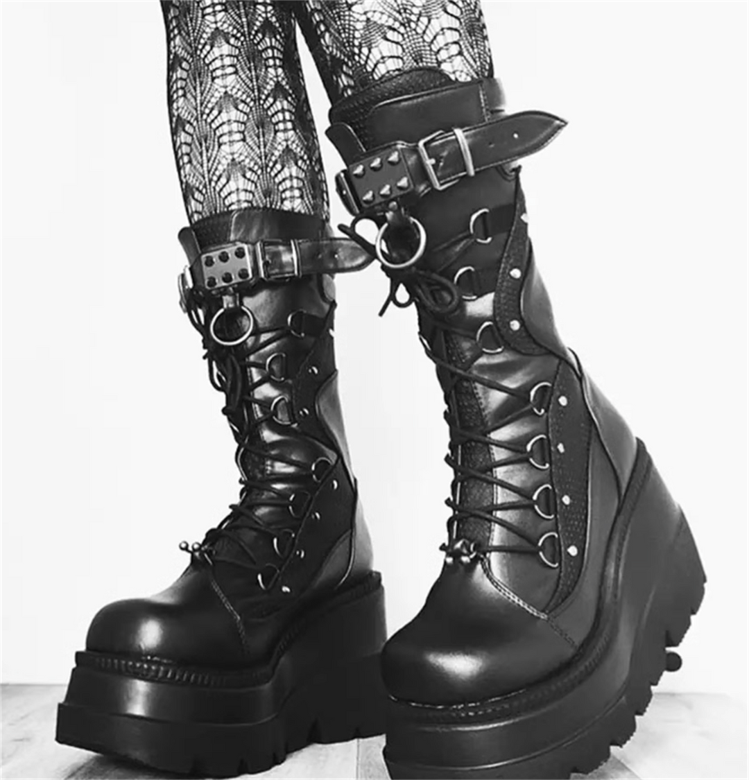 Wedge Gothic Boots