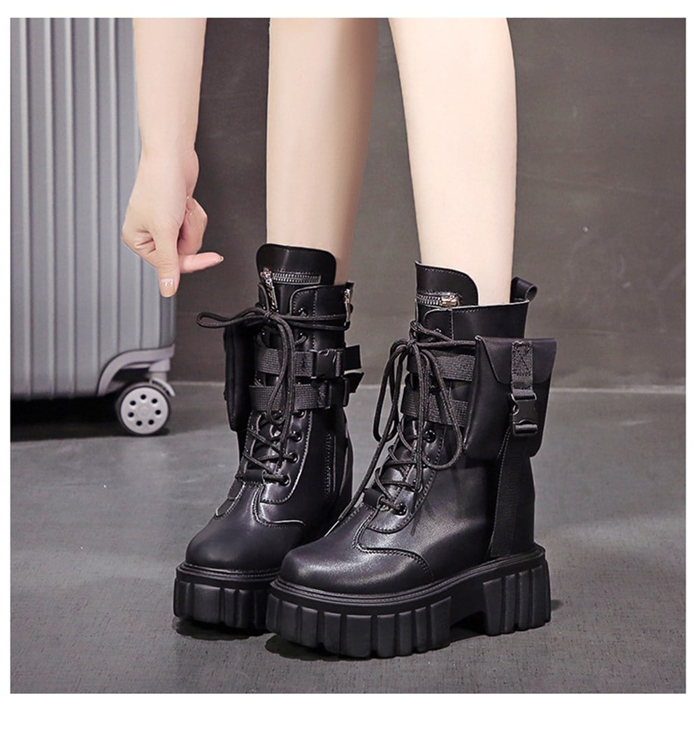Wedge Pocketed Boots