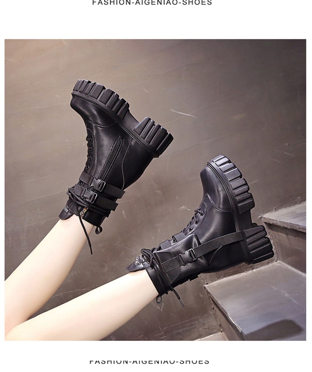 Wedge Pocketed Boots