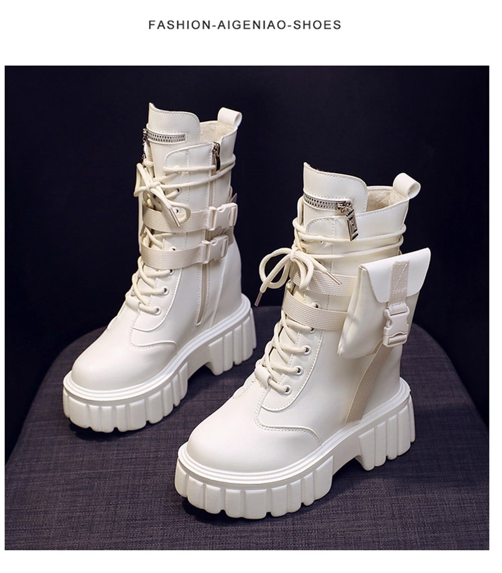 Wedge Pocketed Boots