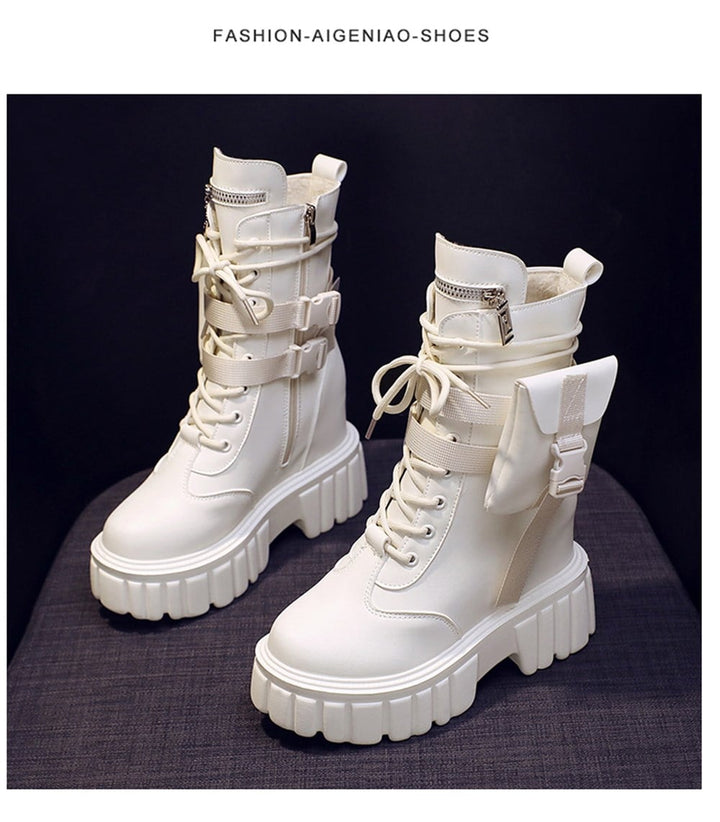 Wedge Pocketed Boots