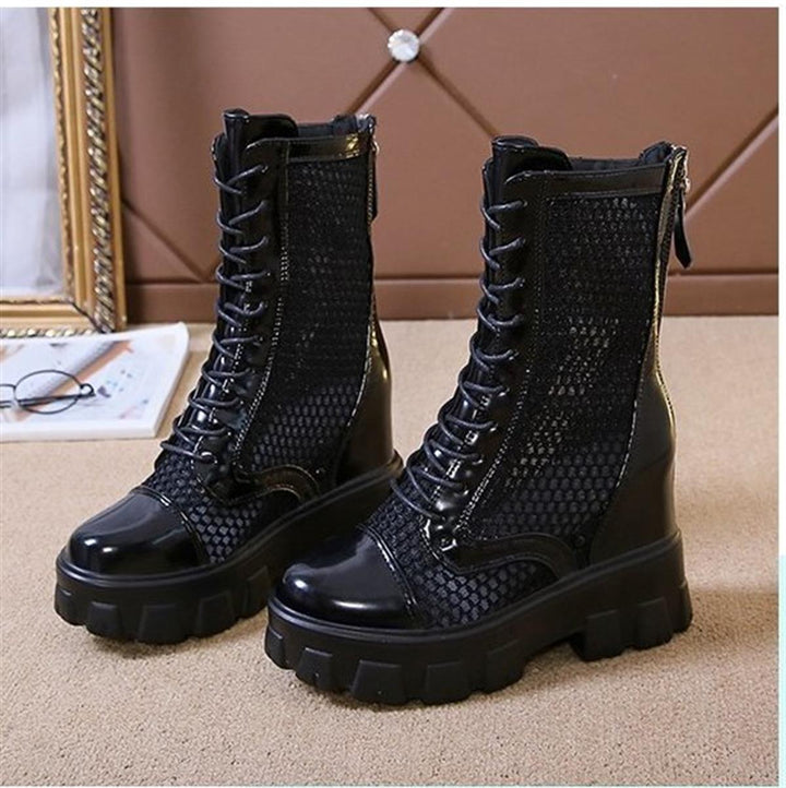 Wedge Mesh Boots