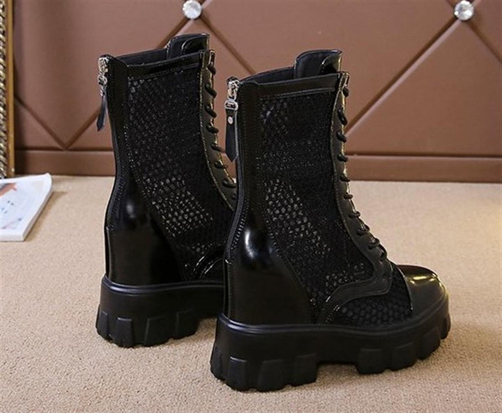 Wedge Mesh Boots