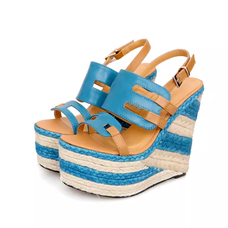 Wedge Straw Sandals