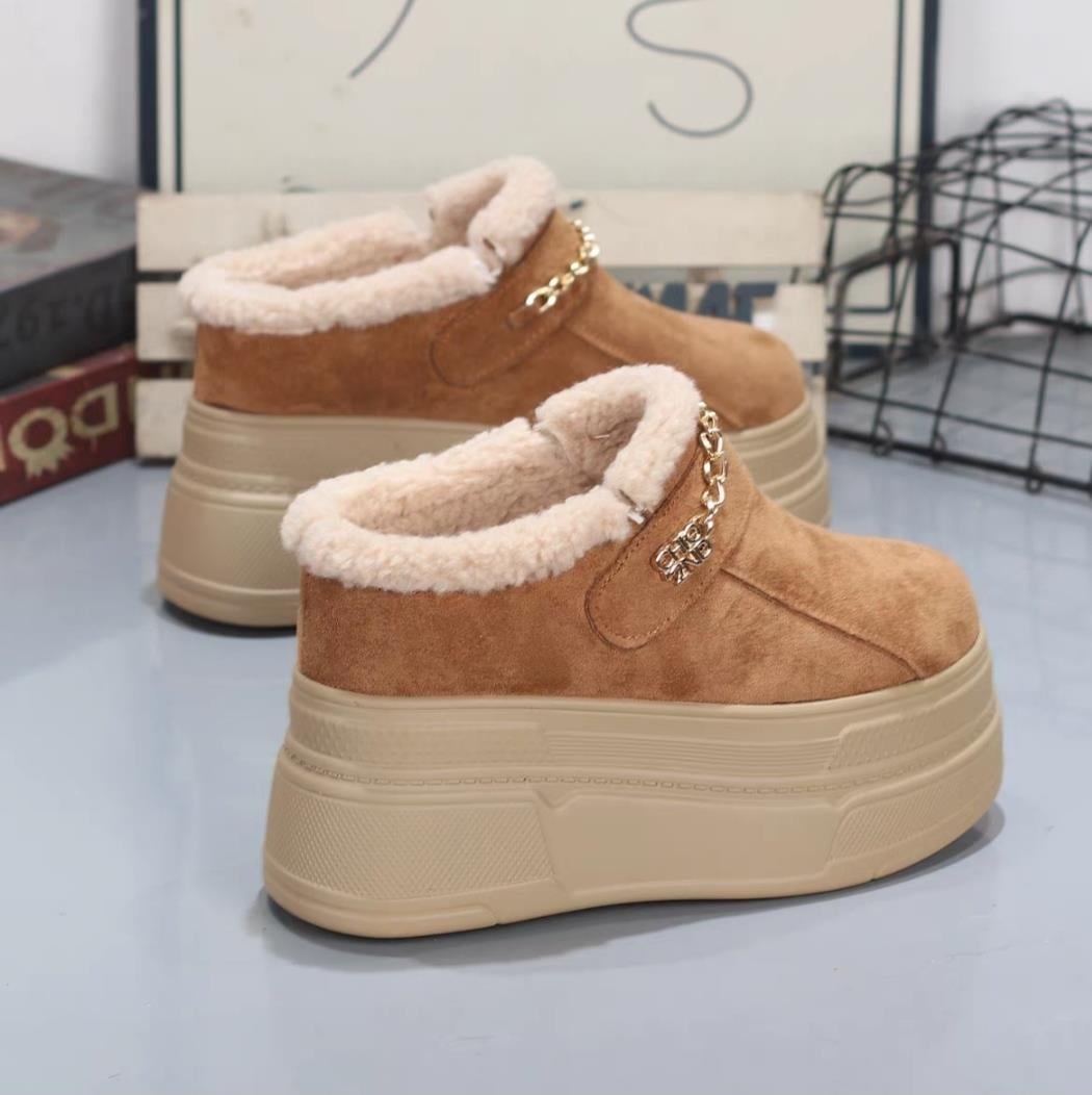 Wedge Furry Slippers