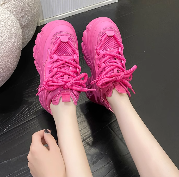 Wedge Pink Sneakers
