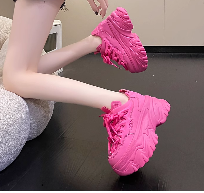 Wedge Pink Sneakers