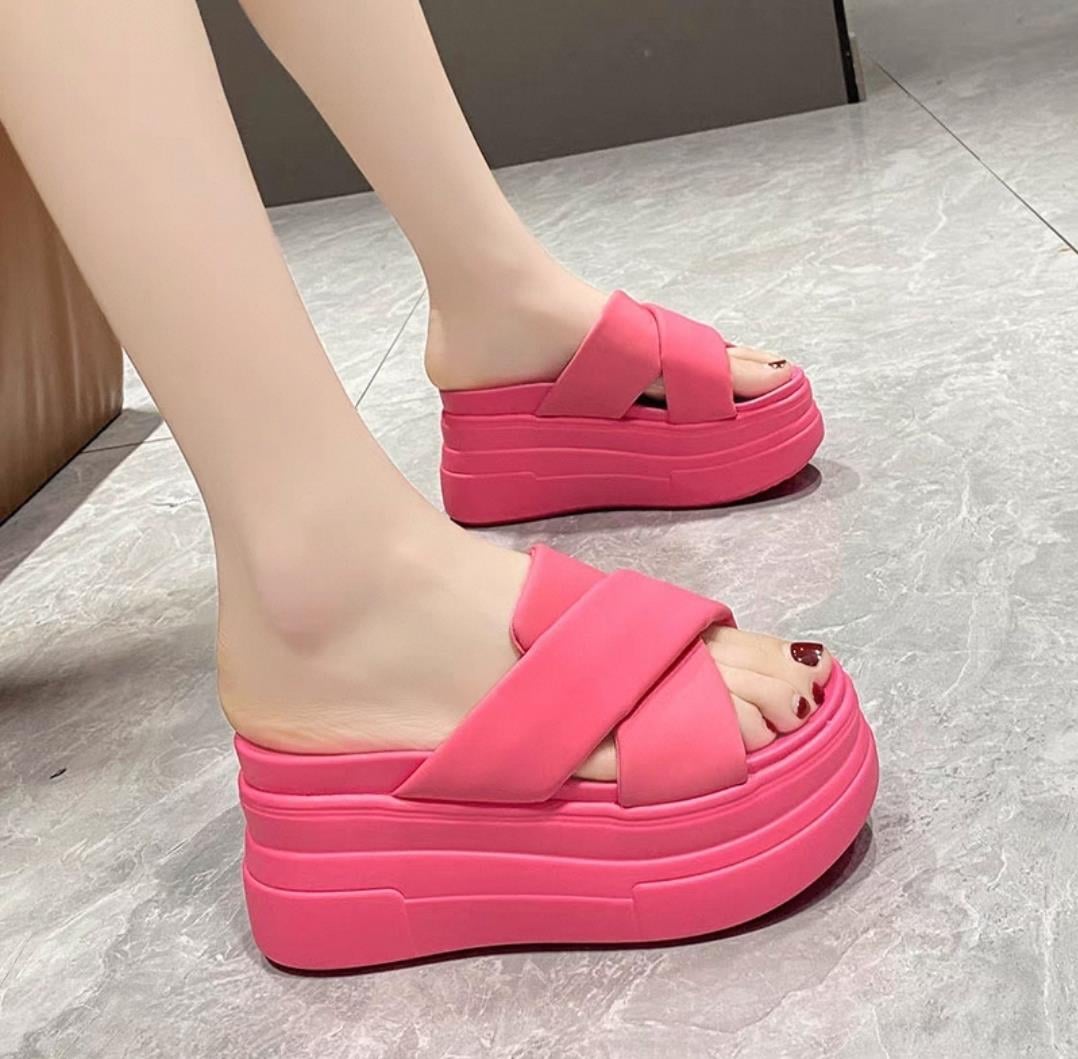 Wedge Pink Terlik