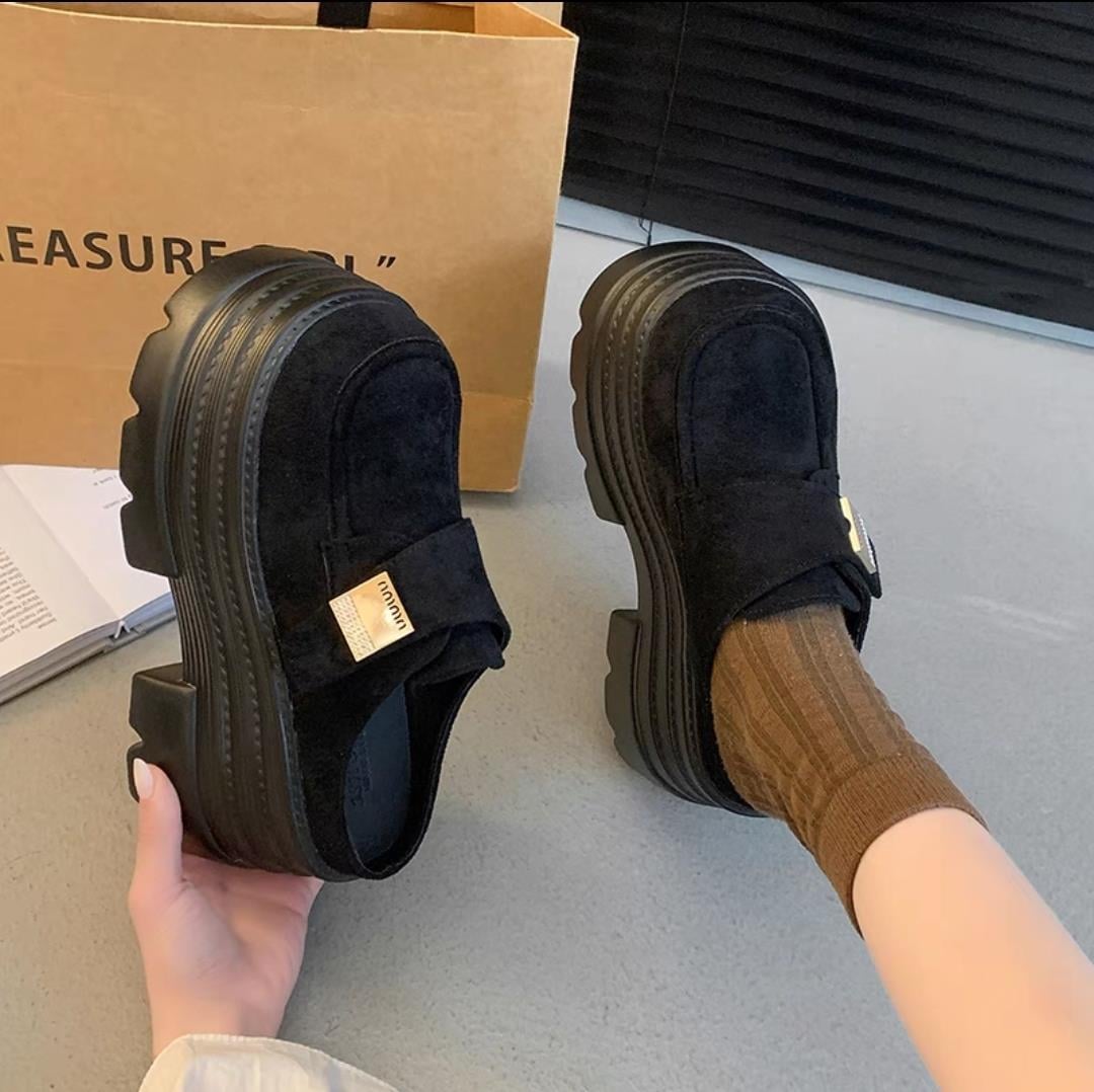 Wedge Suede Slippers