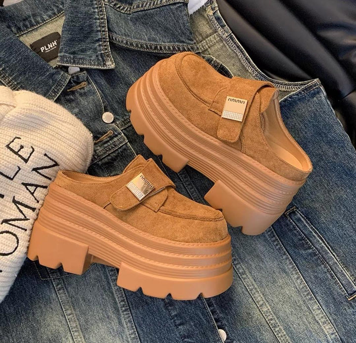 Wedge Suede Slippers