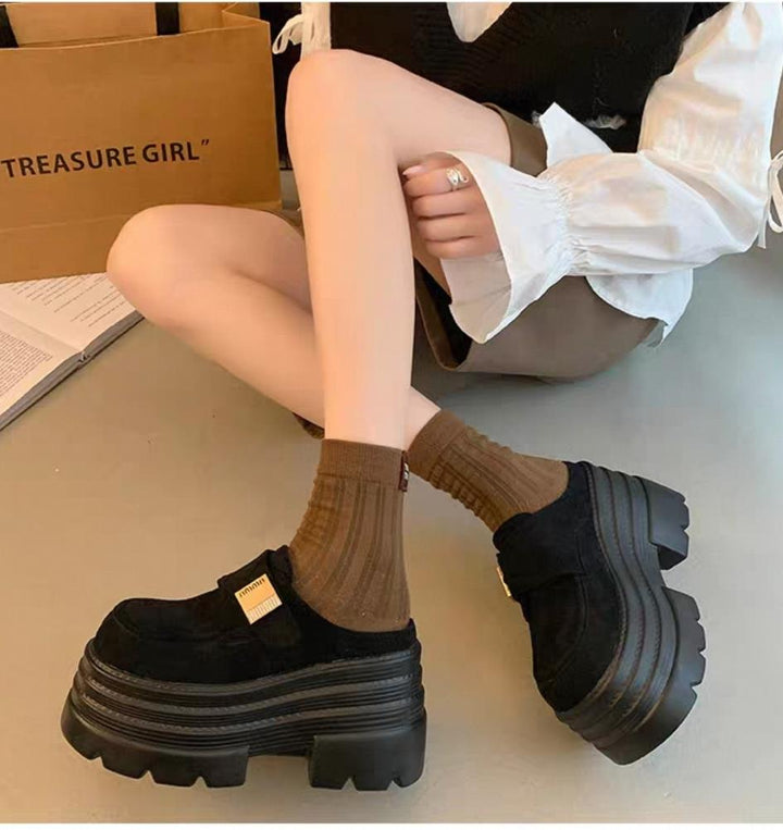 Wedge Suede Slippers