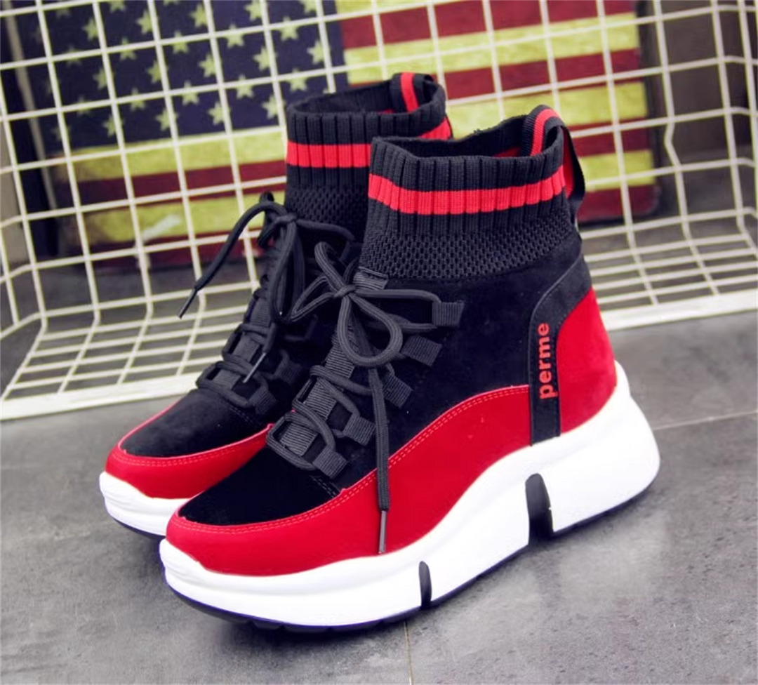 Wedge Knit Boots