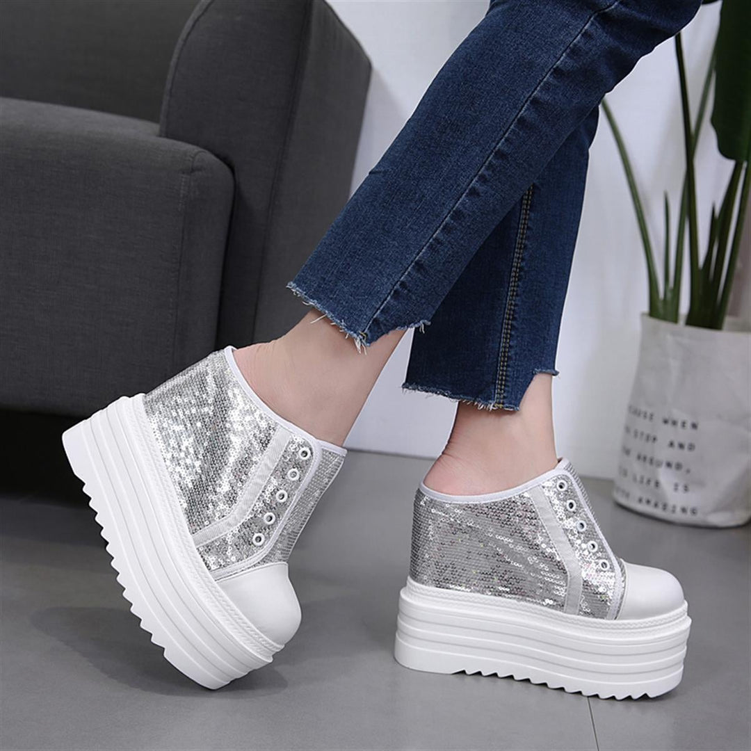 Wedgelu Sequin Slippers
