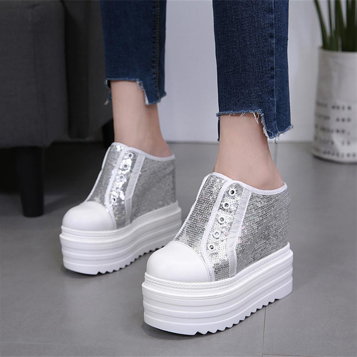 Wedgelu Sequin Slippers