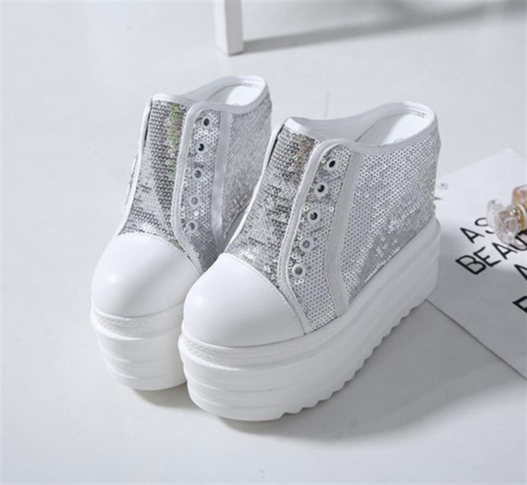 Wedgelu Sequin Slippers