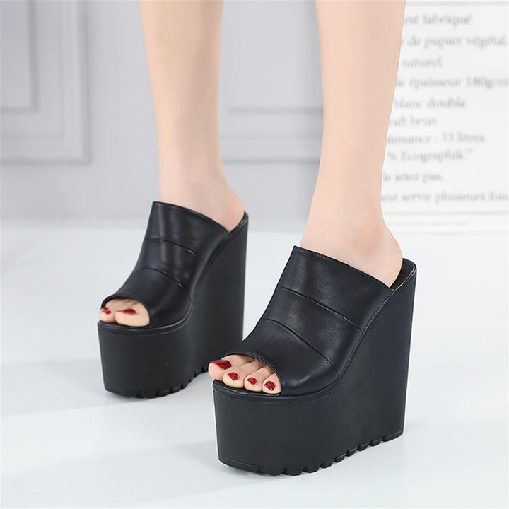 Wedge Heeled Slippers