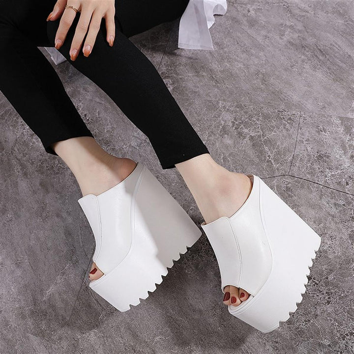 Wedge Heeled Slippers