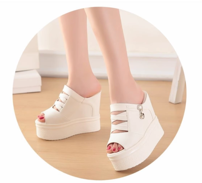 Wedge Heeled Slippers