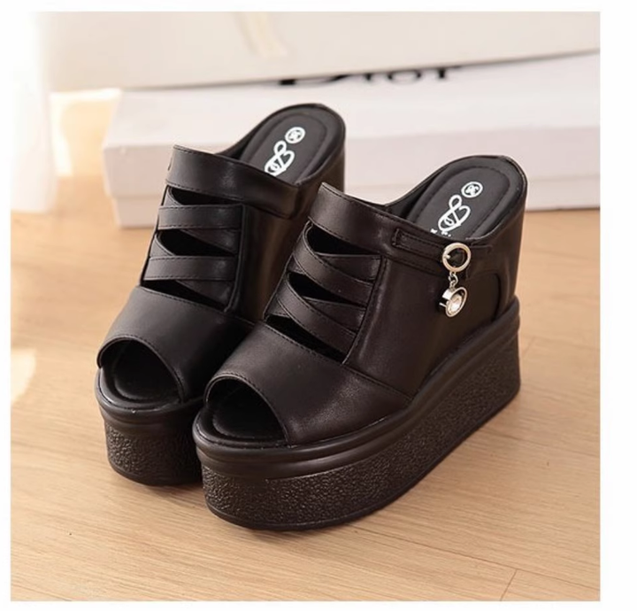 Wedge Heeled Slippers