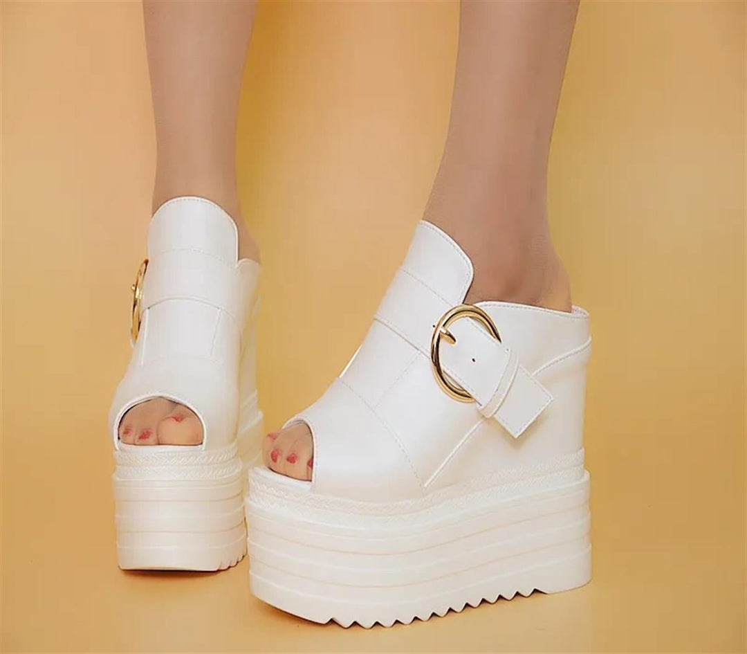 Wedge Heeled Slippers