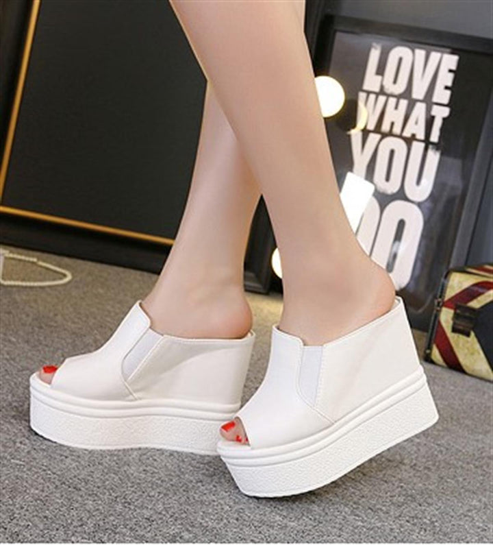 Wedge Heeled Slippers