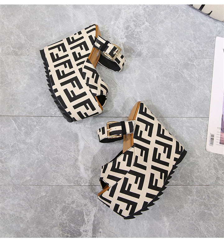 Wedge Heeled Slippers