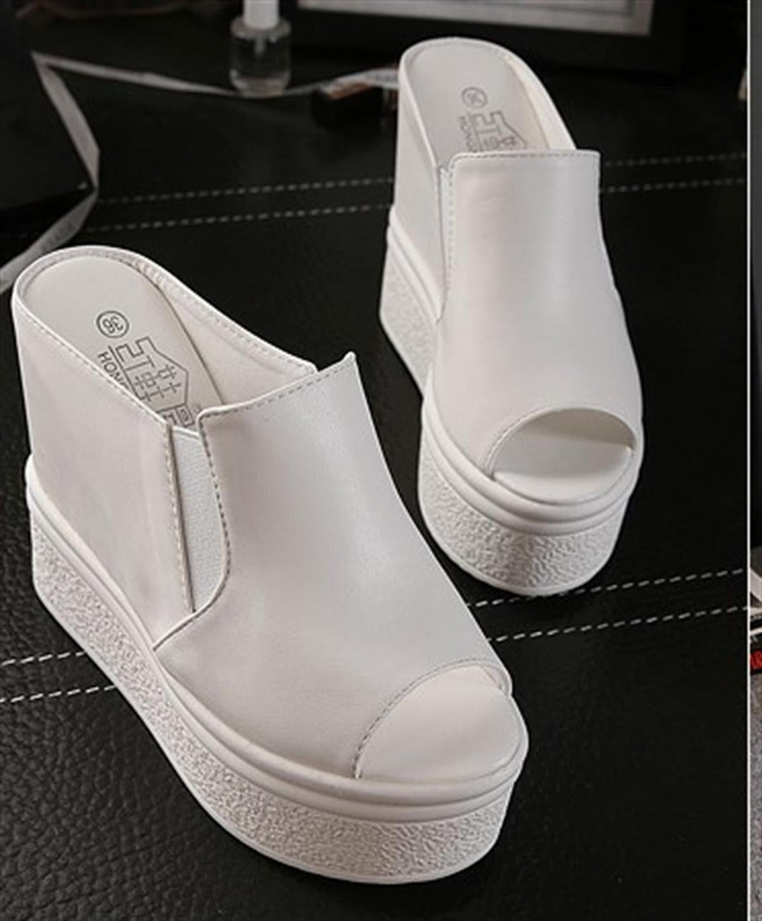 Wedge Heeled Slippers