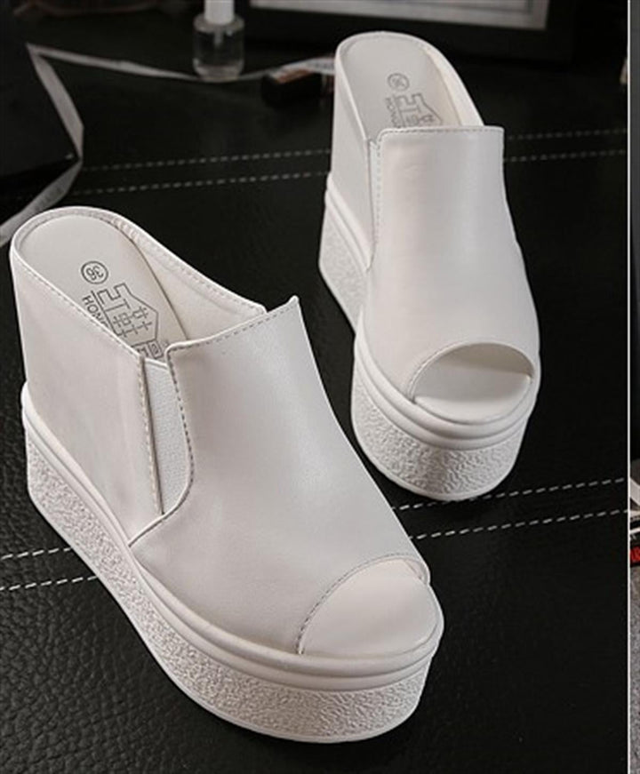 Wedge Heeled Slippers