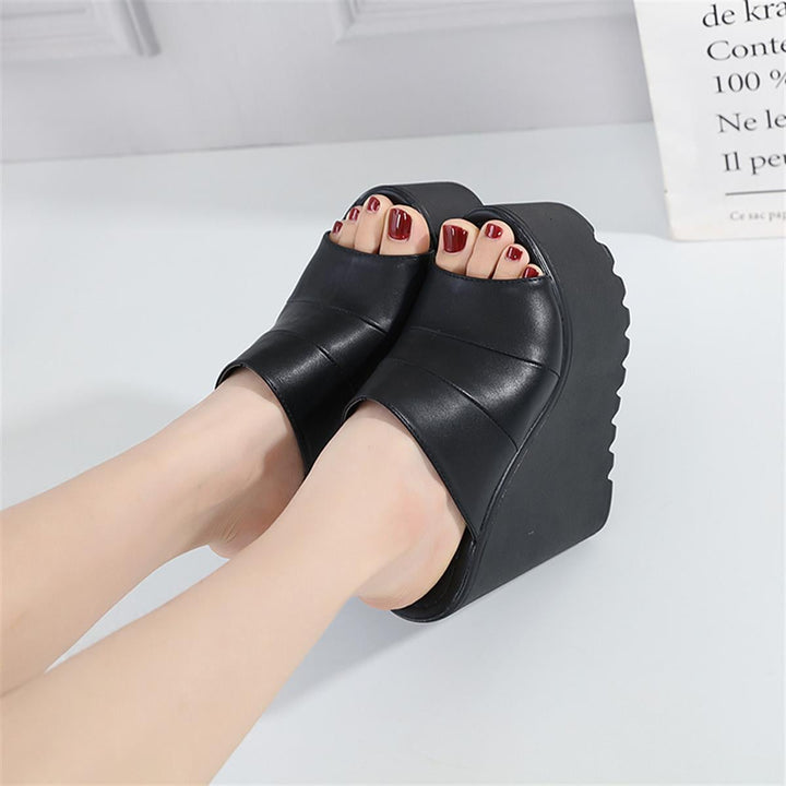 Wedge Heeled Slippers