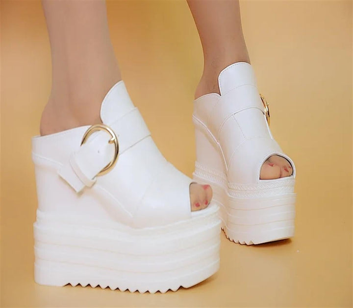 Wedge Heeled Slippers