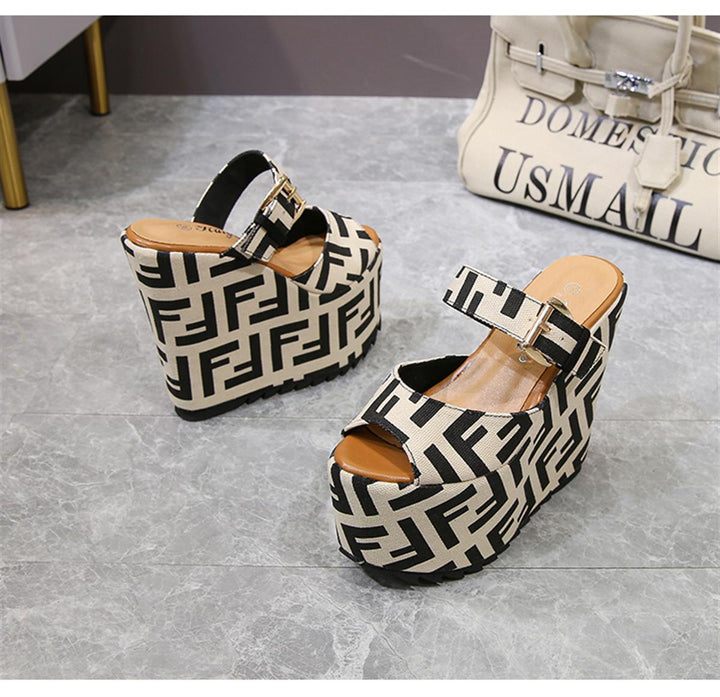 Wedge Heeled Slippers
