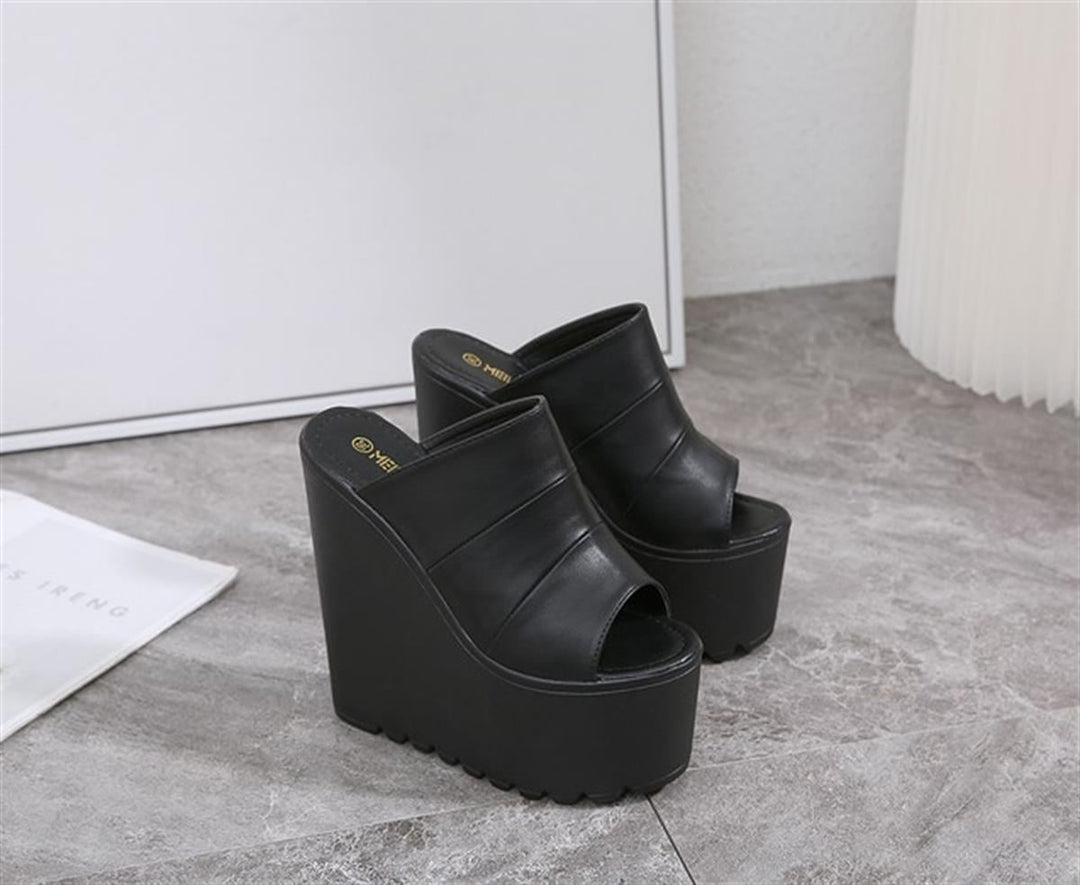 Wedge Heeled Slippers