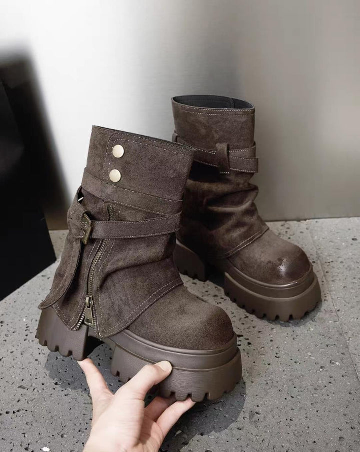 Hidden Heel Boots 10 cm