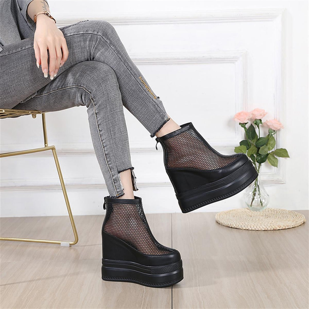 Hidden Heel Mesh Boots
