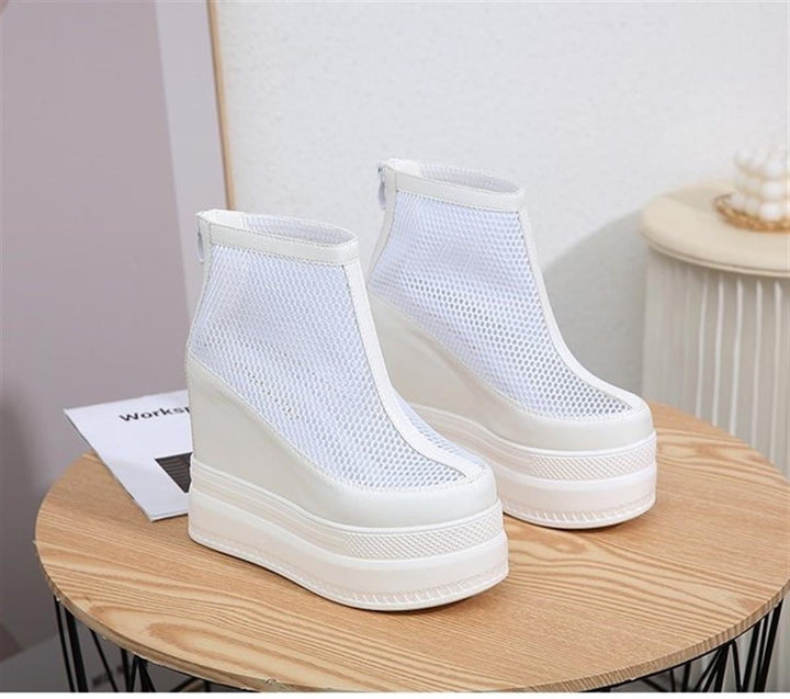 Hidden Heel Mesh Boots