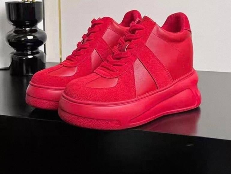Hidden Heel Red Sneakers