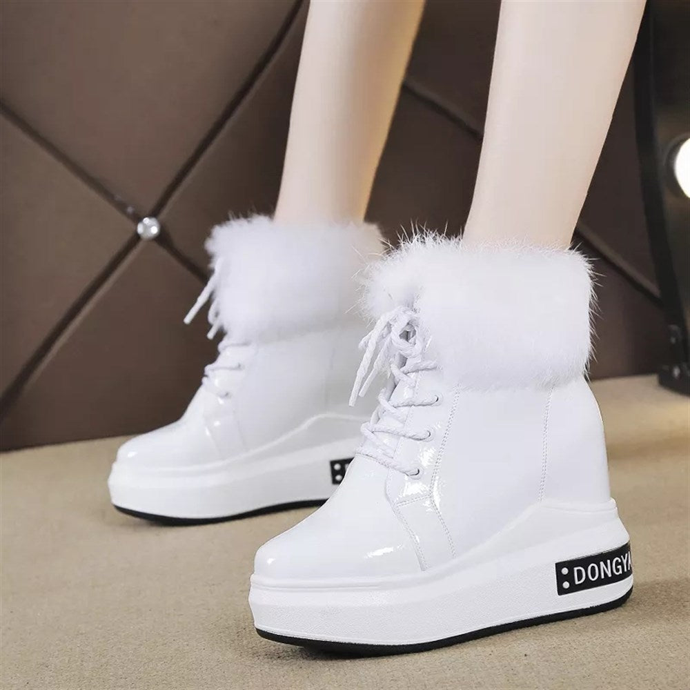 Hidden Heel Kürklü Boots 10 cm