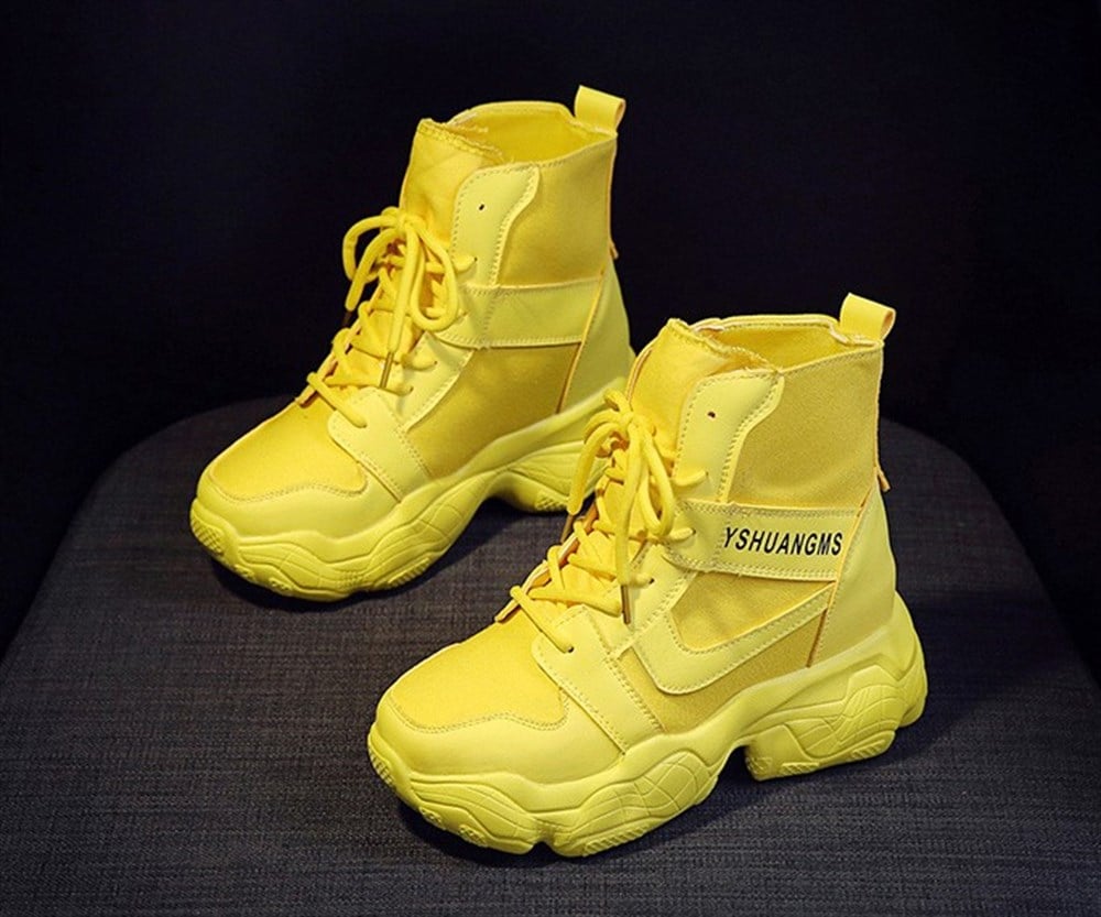 Hidden Heel Yellow Bot 8 cm