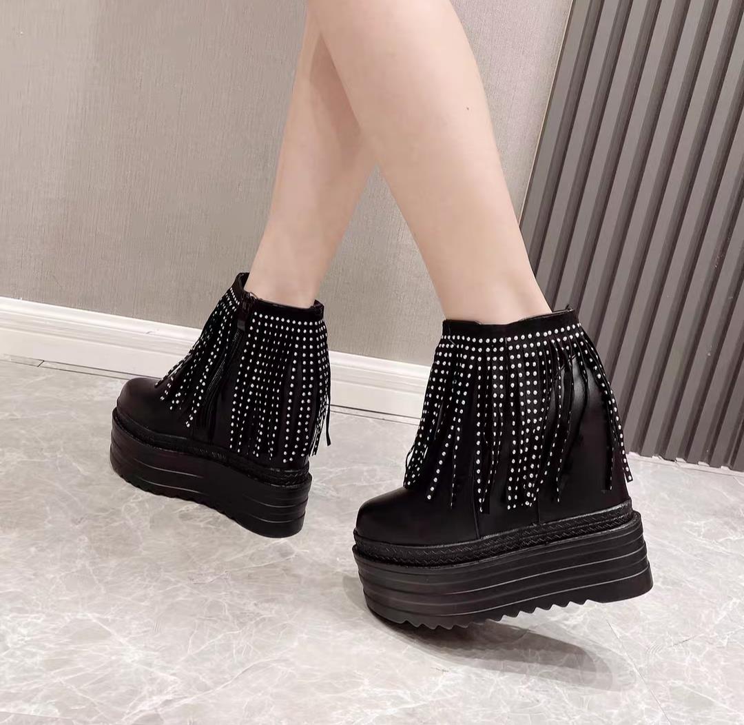 Hidden Heel Suede Boots