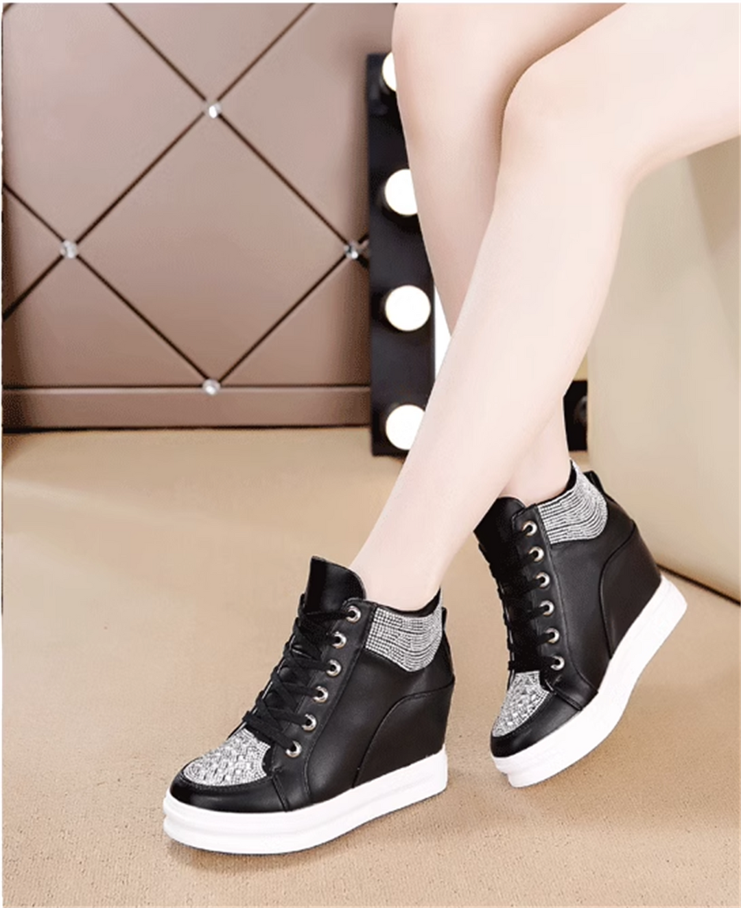 Hidden Heel Stone Boots