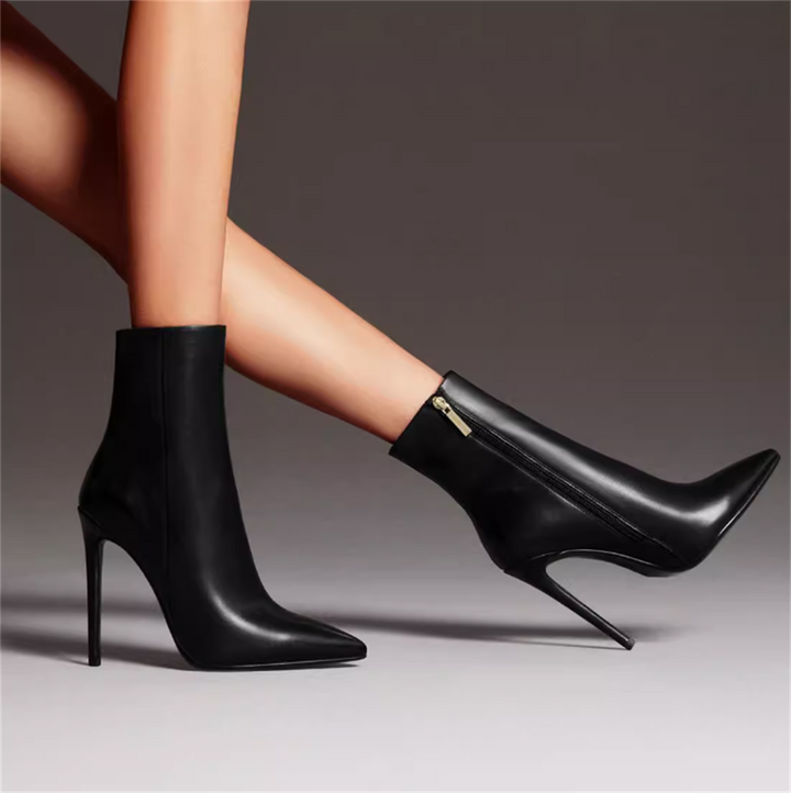 Thin Heeled Black Boots