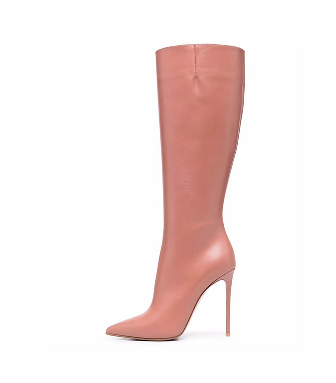 İnce Heeled Uzun Pudra Tall Boots