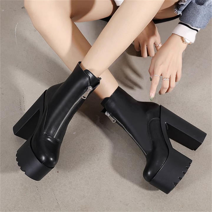 Platform Heeled Boots