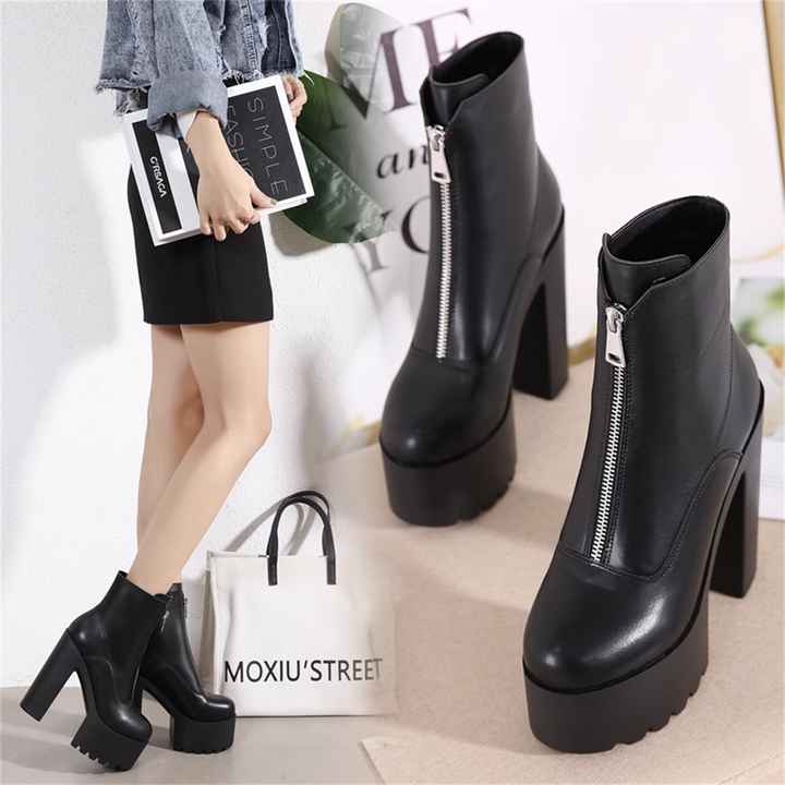 Platform Heeled Boots