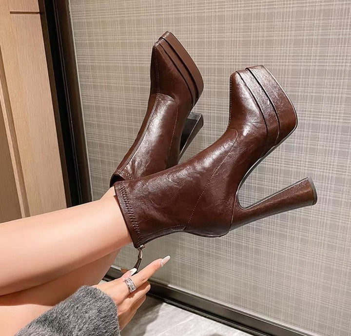 Special Design Platform Heel Boots